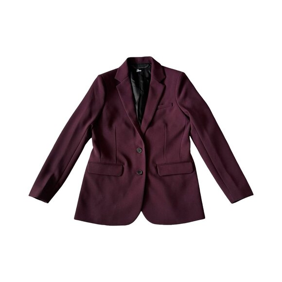 NWT The Kooples Blazer Burgundy Crepe French Designer Size FR/36‎ US/4 - Picture 2 of 16
